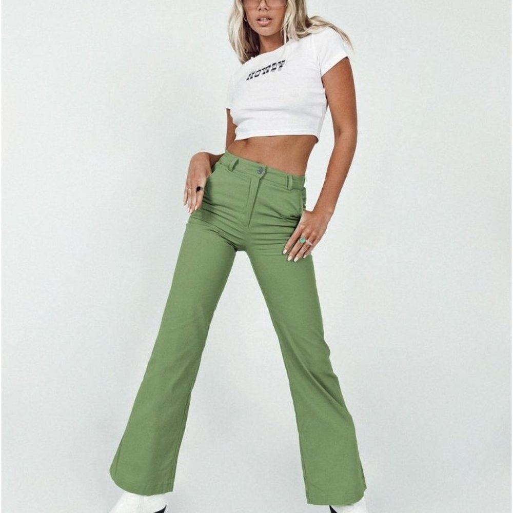 DONATING SOON Carson Green Straight Leg Pants